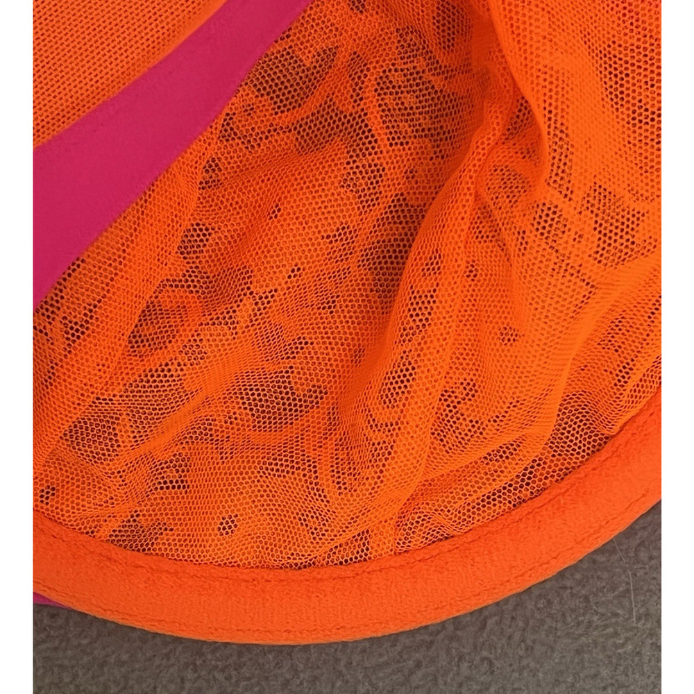 Cacique Unlined Demi Bra 40DDD Orange Pink Floral Lace Underwire Sexy Feminine - Picture 10 of 10